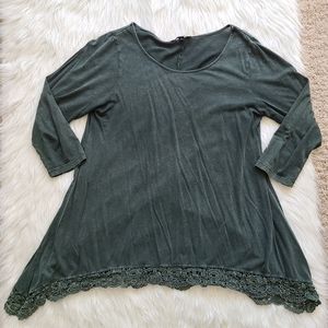 All @ Once Forest Green Blouce